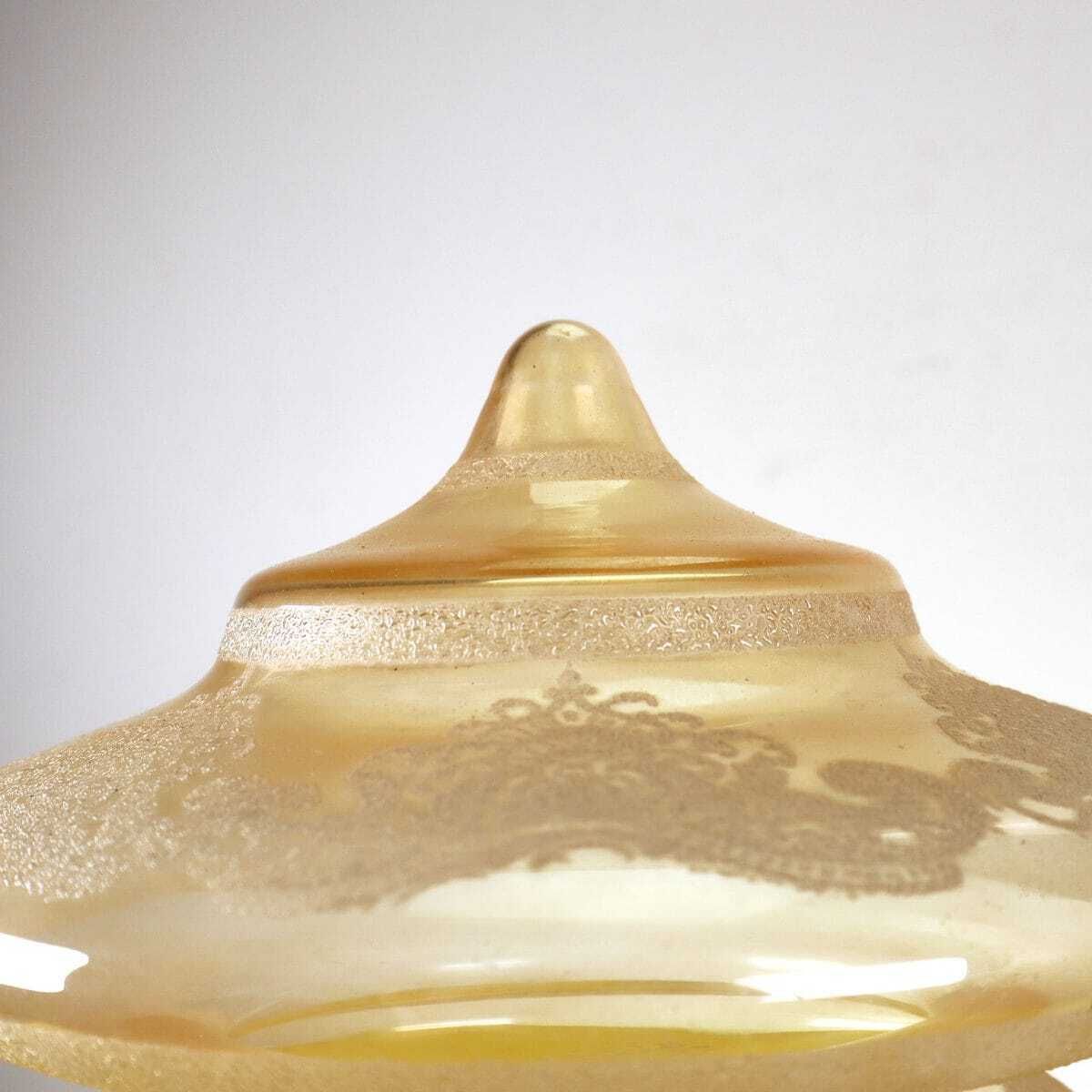 Vintage Table Lamp With Embossed Glass Decoration photo buy