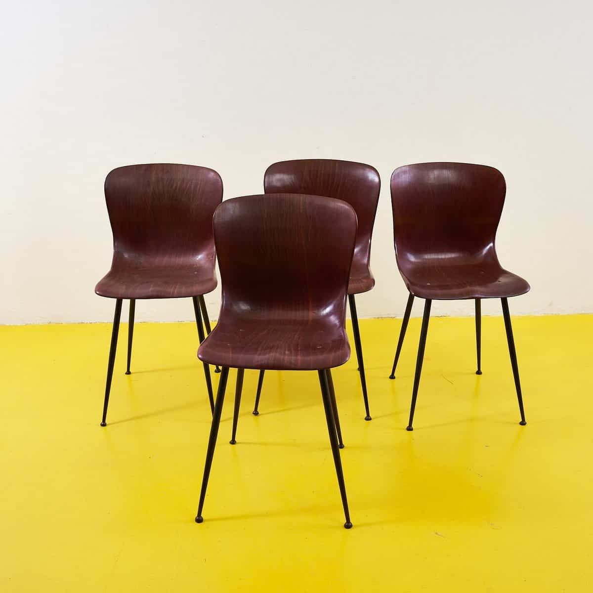 Set Of 4 1950s Design Chairs By Pagholz