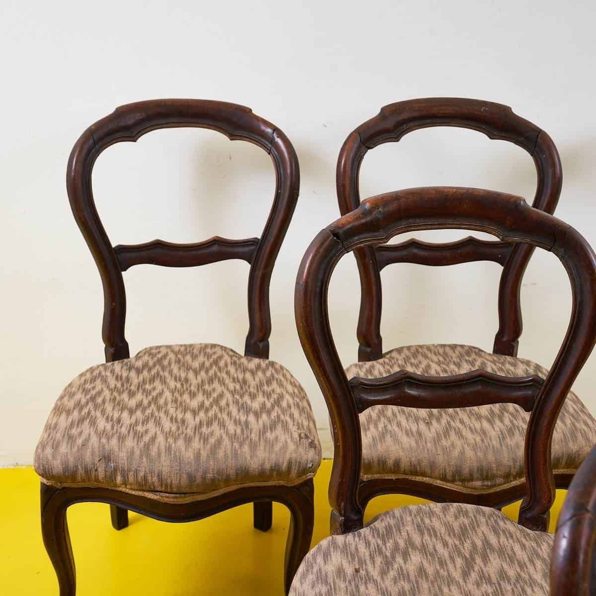 Elegant Antique Carved Wooden Chairs 6 Pieces photo Furniture
