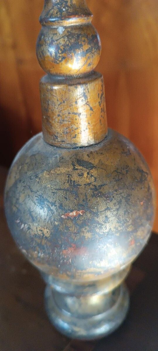 Antique Gilded Wooden Processional Cross photo 263.0