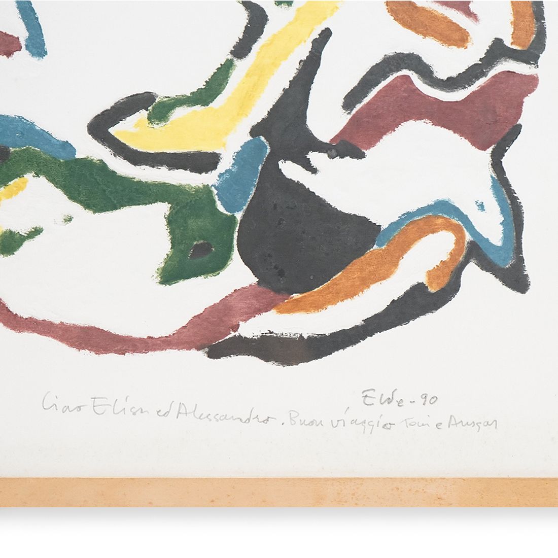 photo for sale Ansgar Elde, Monotype Engraving And Woodcut From A Monotype For Il Bostrico, 1990s
