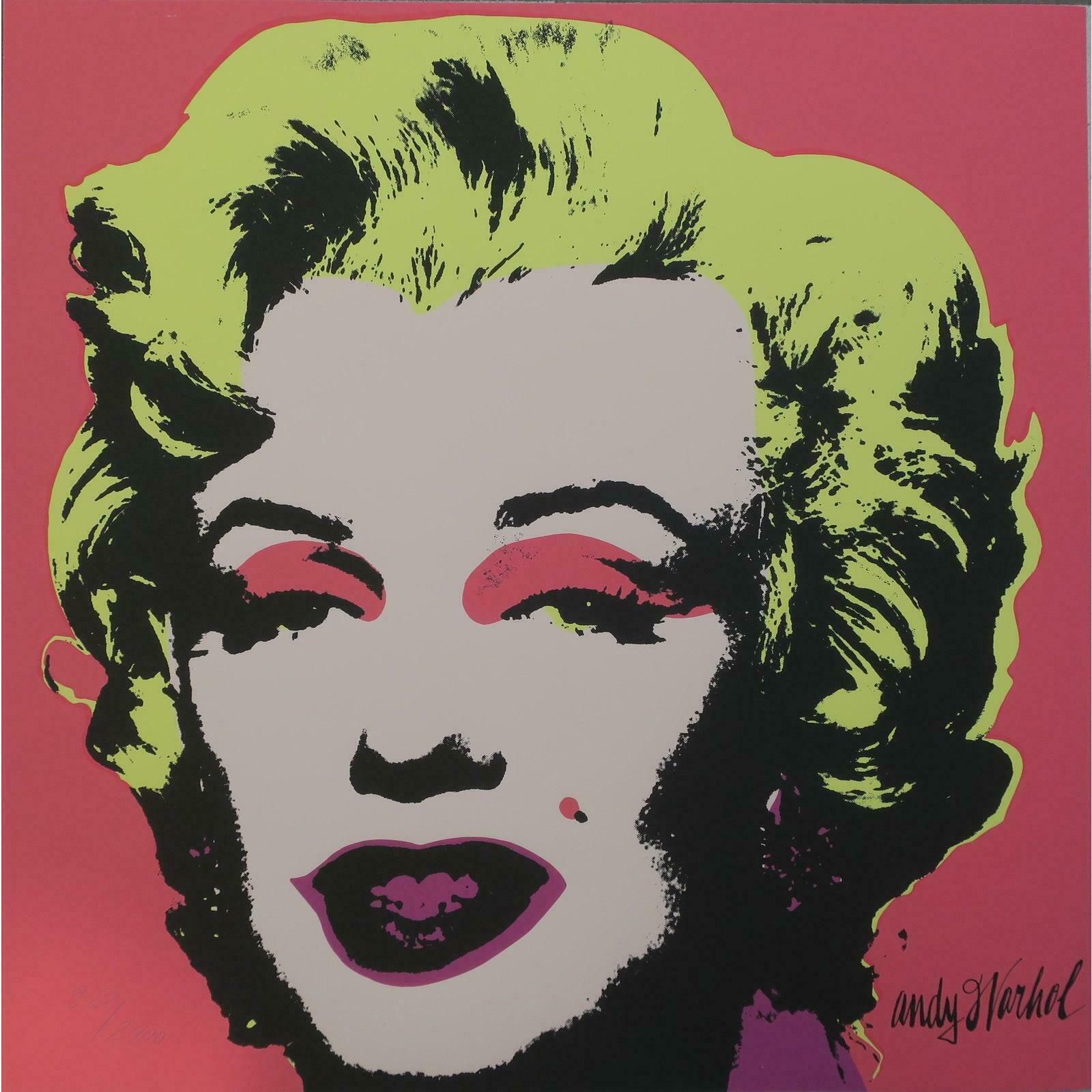 Andy Warhol – Pink & Yellow Marilyn photo vinterior