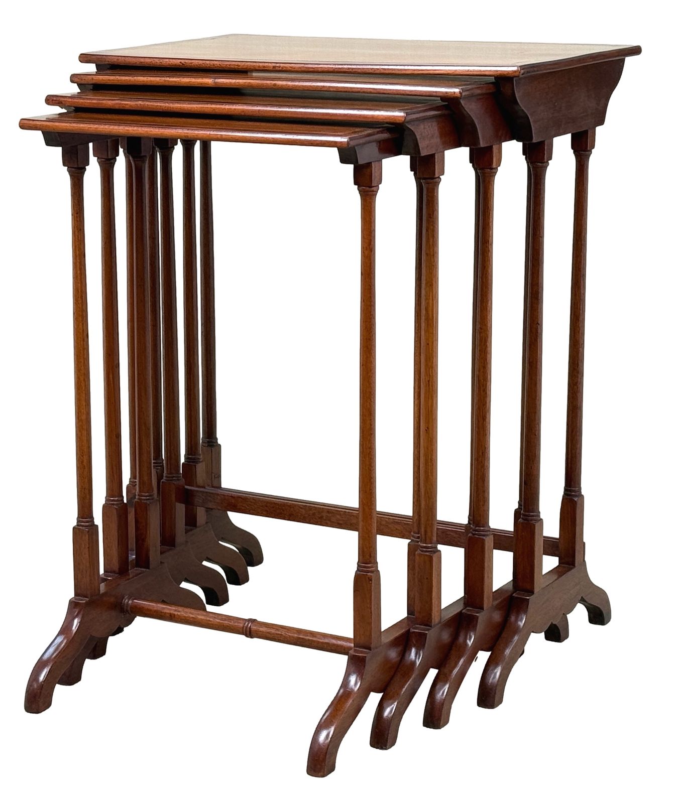 19th Century Mahogany Quartetto Nest Of Four Coffee Tables (England, Circa 1860)