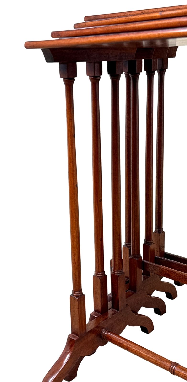 photo for sale 19th Century Mahogany Quartetto Nest Of Four Coffee Tables (England, Circa 1860)