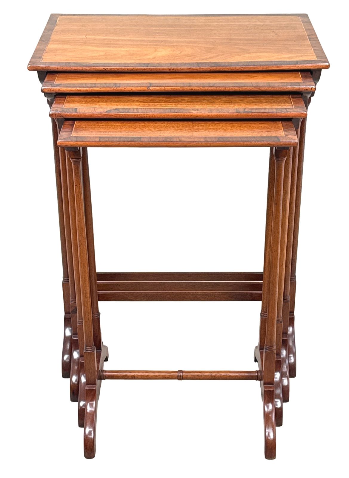 photo buy 19th Century Mahogany Quartetto Nest Of Four Coffee Tables (England, Circa 1860)