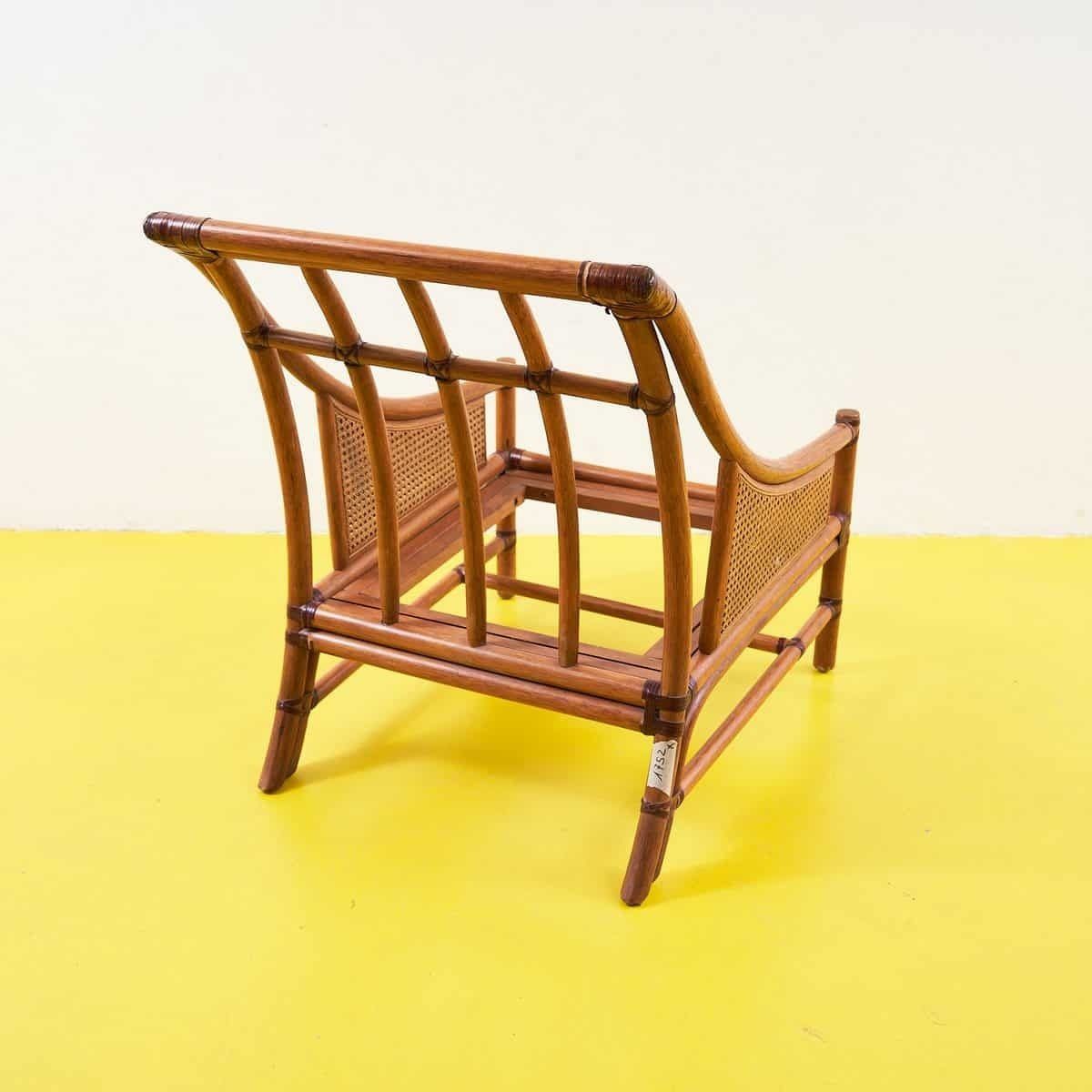 Gervasoni Vintage Bamboo Cane Armchair photo for sale
