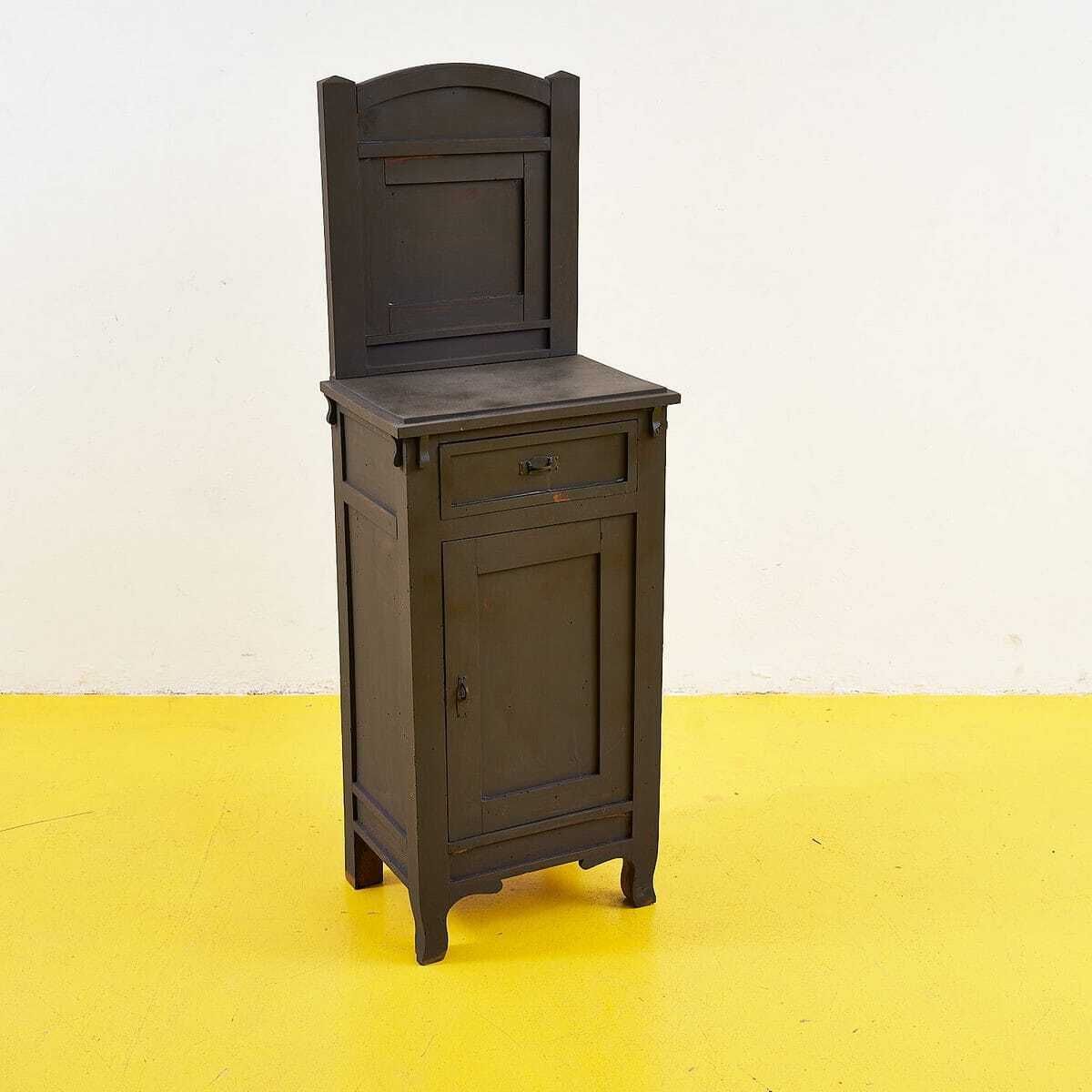 Vintage Wooden Bedside Table From The 1940s