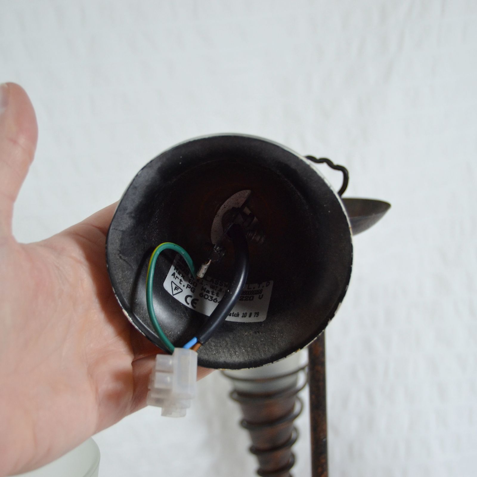 Vintage 1990's Ceiling Light, Twisted Metal 3 Arm photo buy