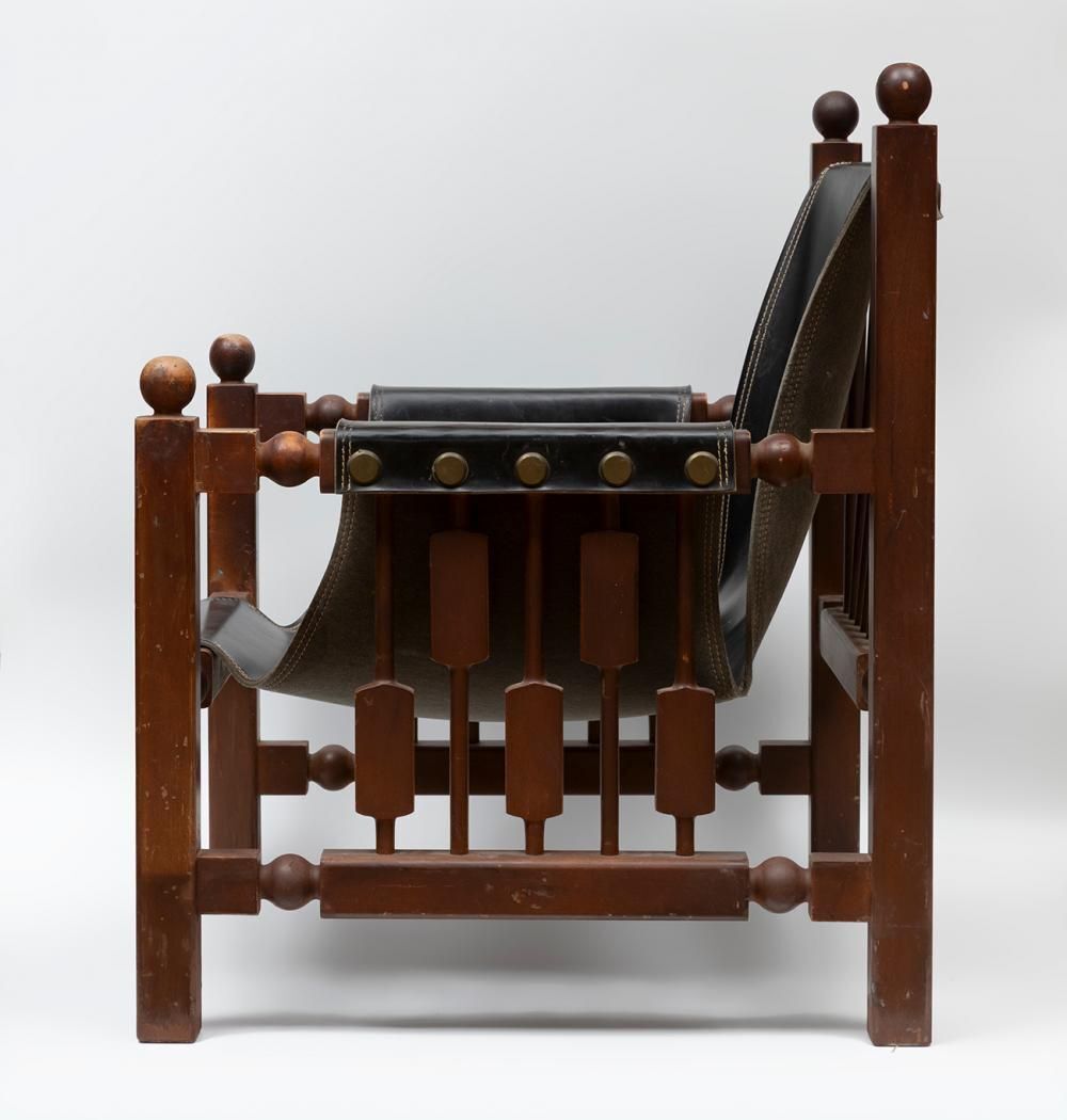 Paco Muñoz Pair Of Armchairs   Price For Both, Not Sold Separately   Wood & Leather photo vinterior