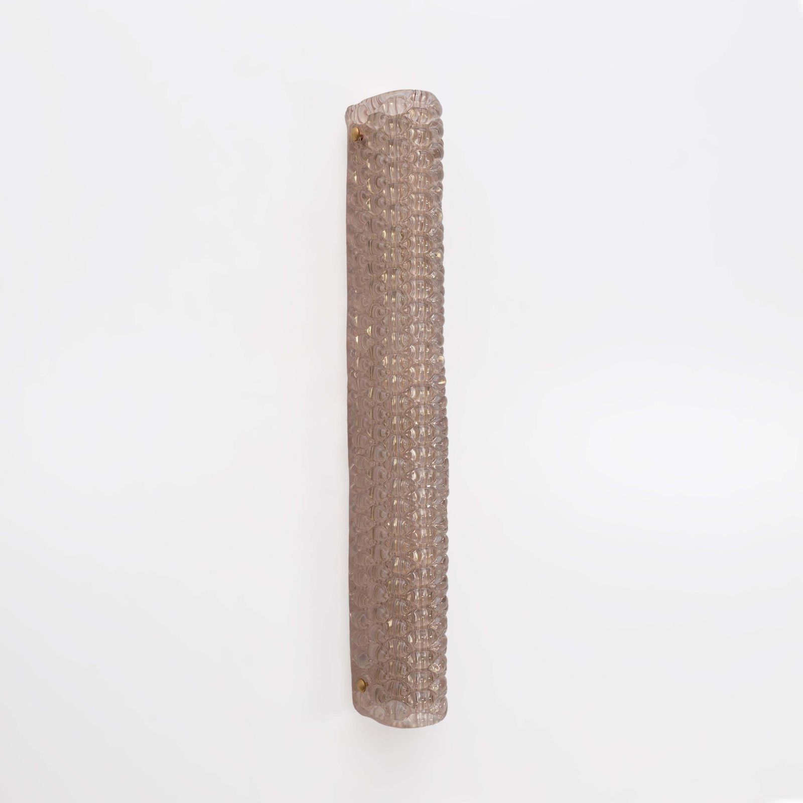 Pair Of Modern Italian Brass And Murano Glass Textured Light Pink Wall Sconces photo Lighting