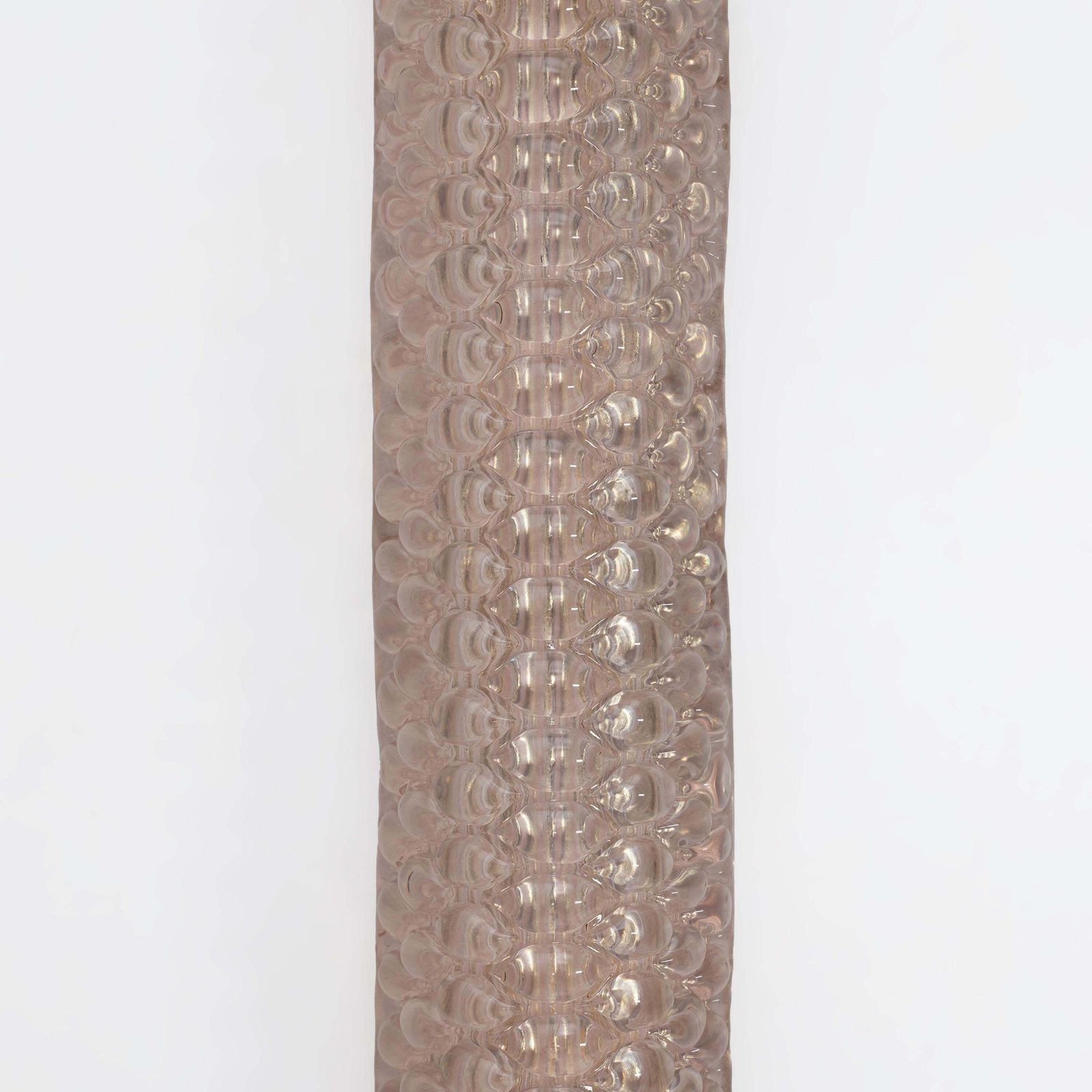 Pair Of Modern Italian Brass And Murano Glass Textured Light Pink Wall Sconces photo buy