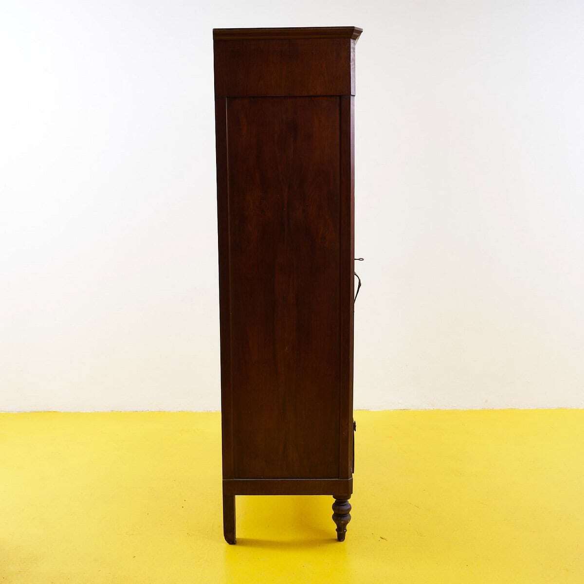 photo for sale Antique Walnut Slabbed Wooden Wardrobe