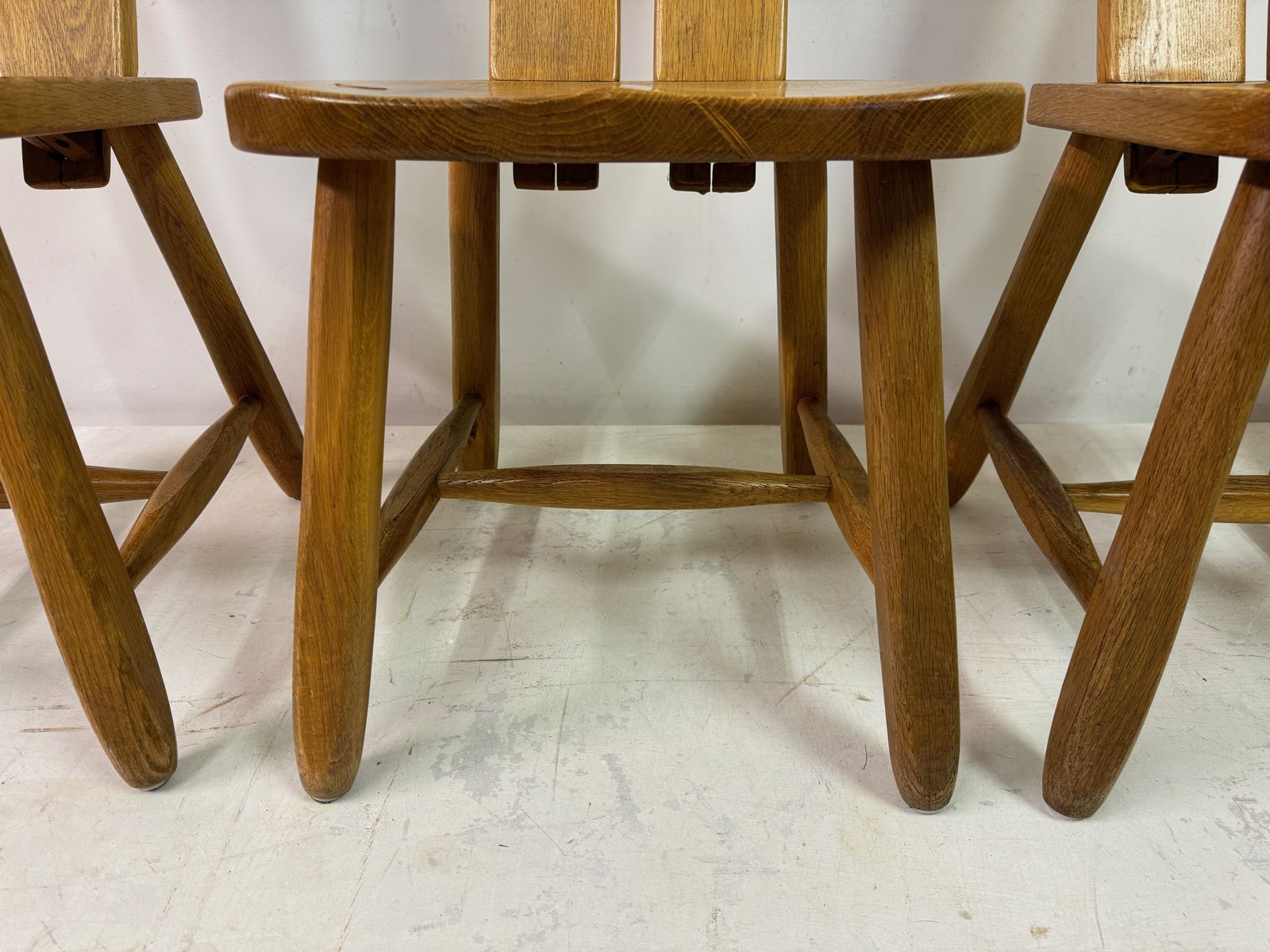 photo furniture Set Of Four 1960s Oak Dining Chairs By De Puydt