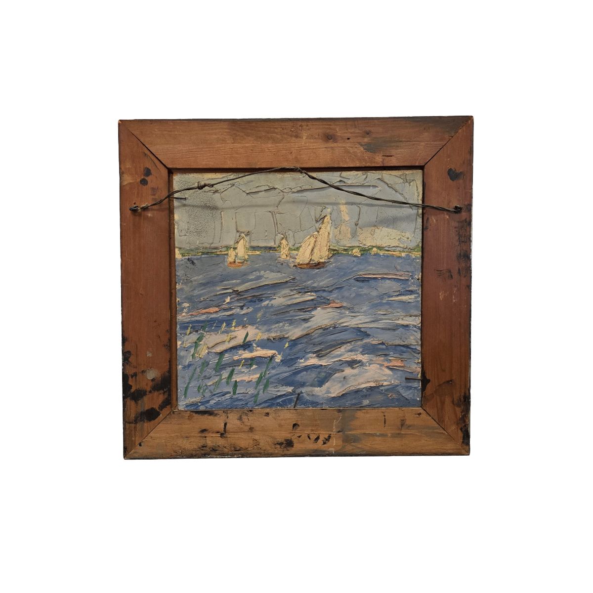 Oil Painting With Tjalk Signed Jg. Otter 1934 photo 105.0