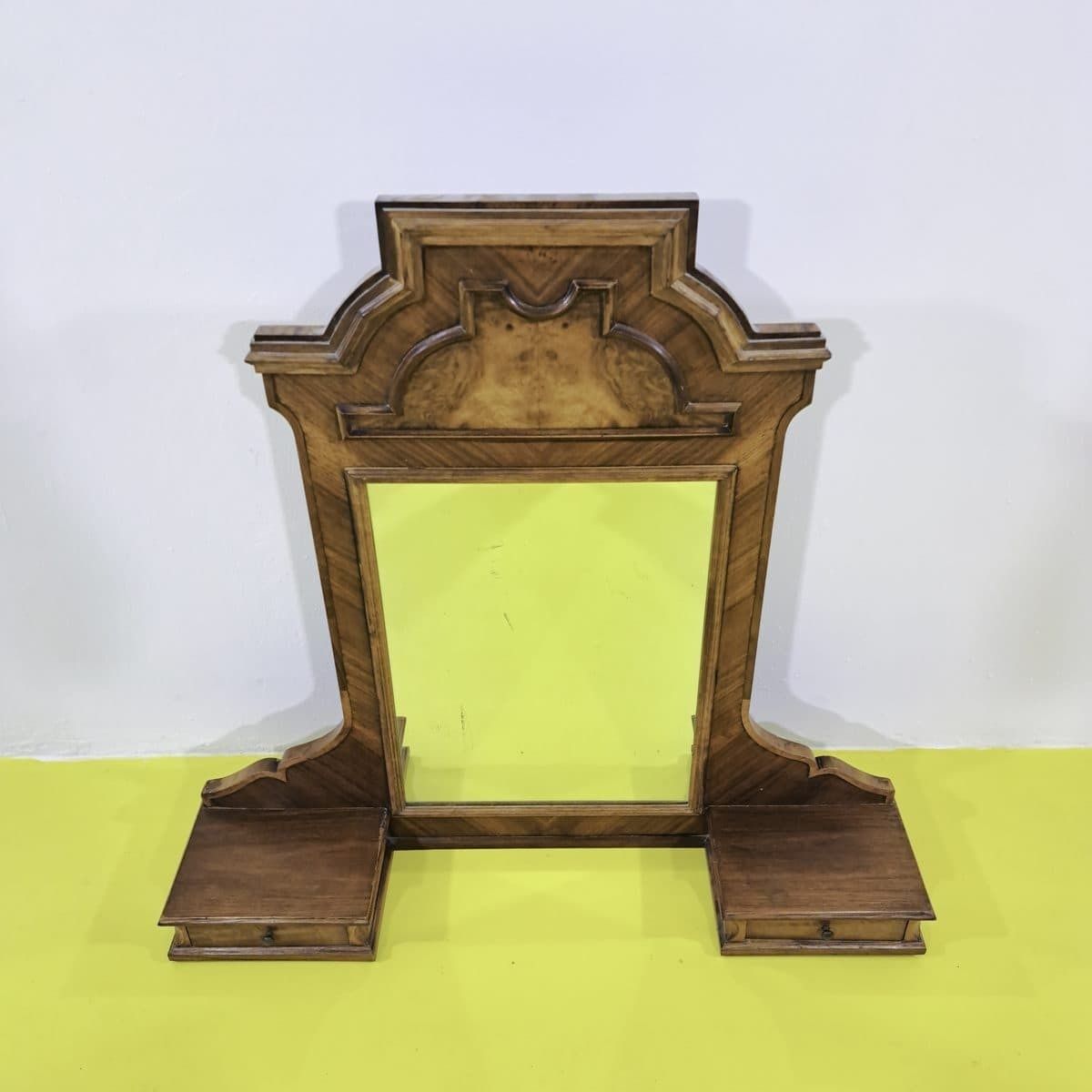 Elegant Antique Wooden Table Mirror