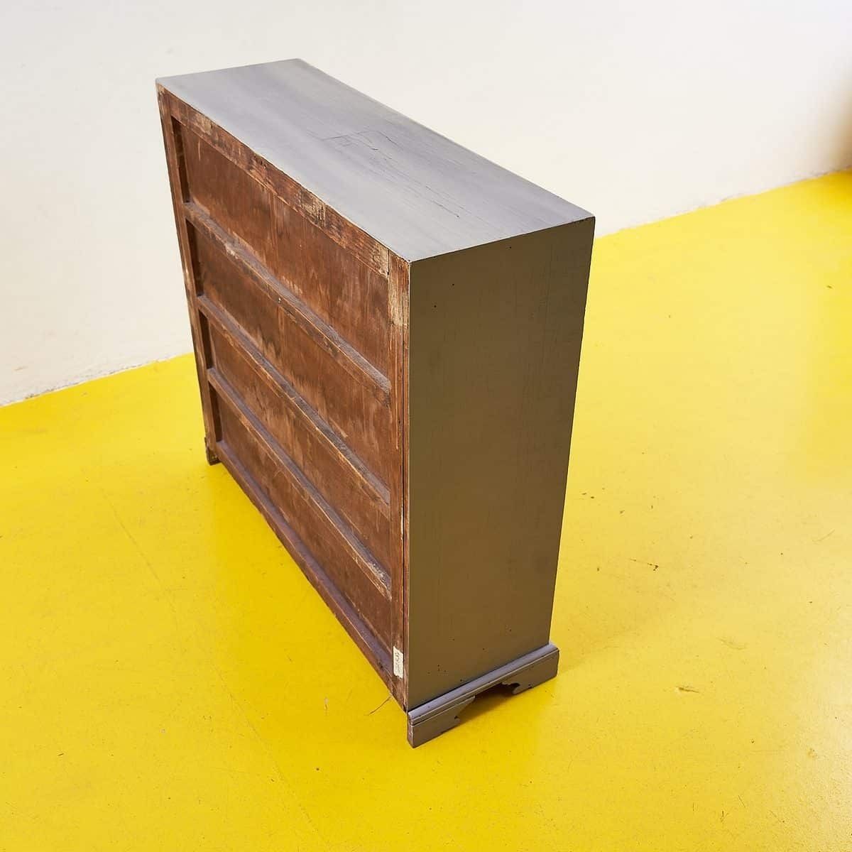 Vintage Sideboard Cabinet In Dove Gray And Wood photo buy