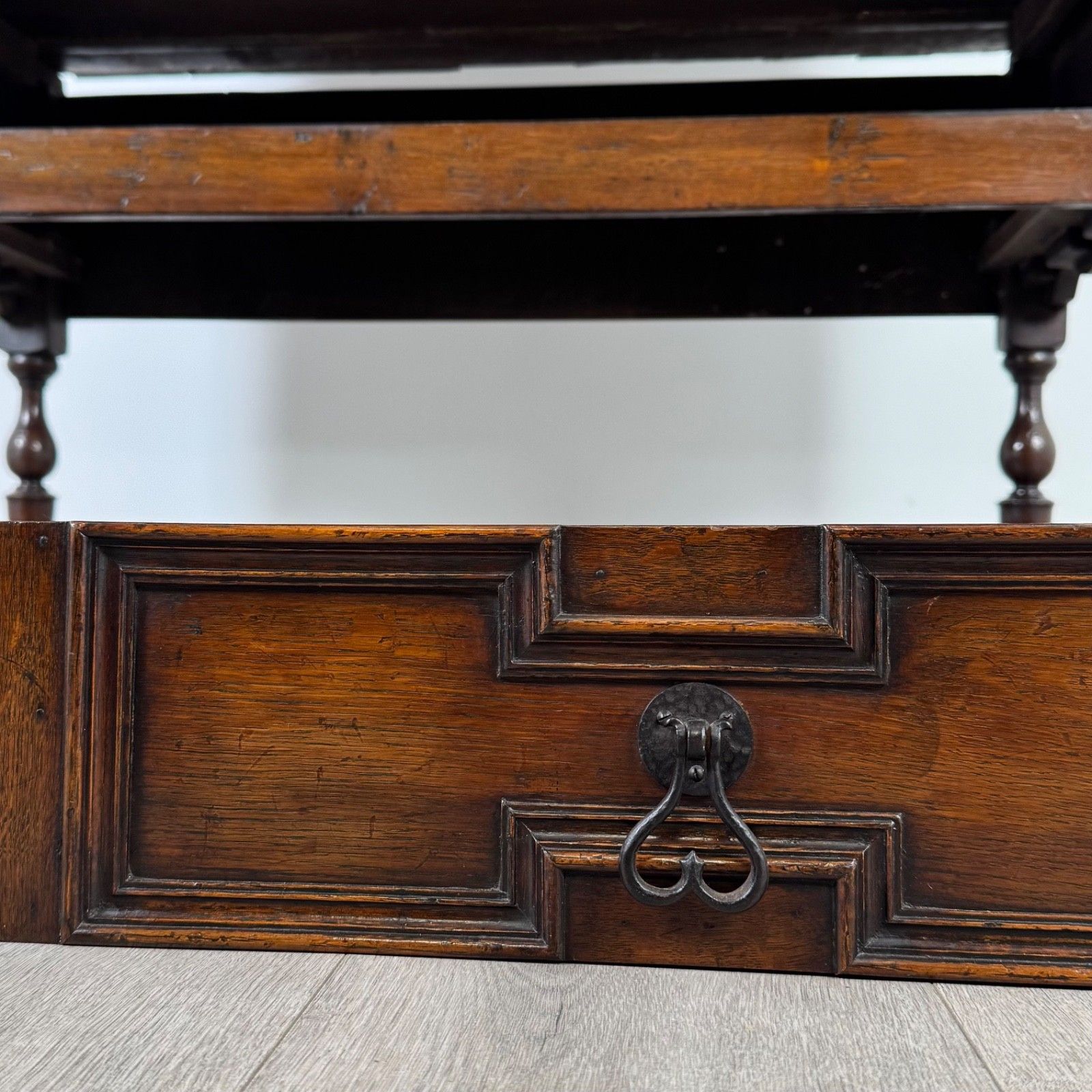 1250.0 Antique 19th Century Jacobean Style Cupboard In Oak photo