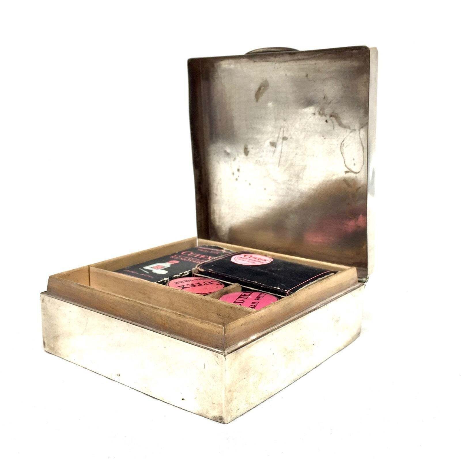 Antique Art Deco Sterling Silver Hallmarked 1924 Ladies Manicure Box / Cigarette photo buy