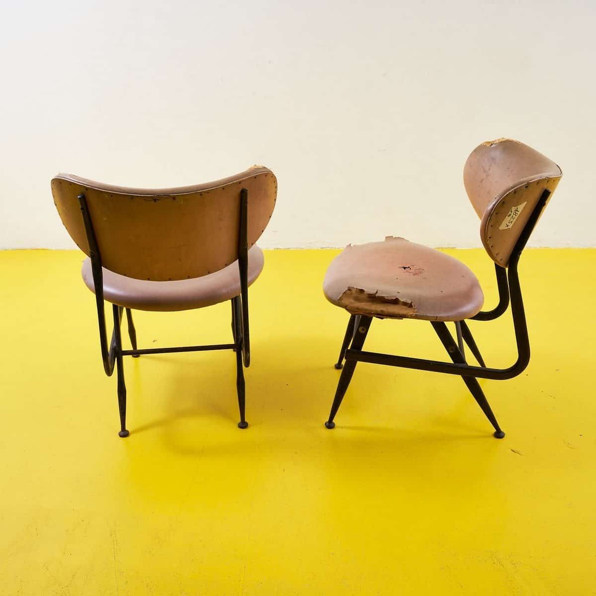 Pair Of 1950s Design Metal Armchairs photo vinterior