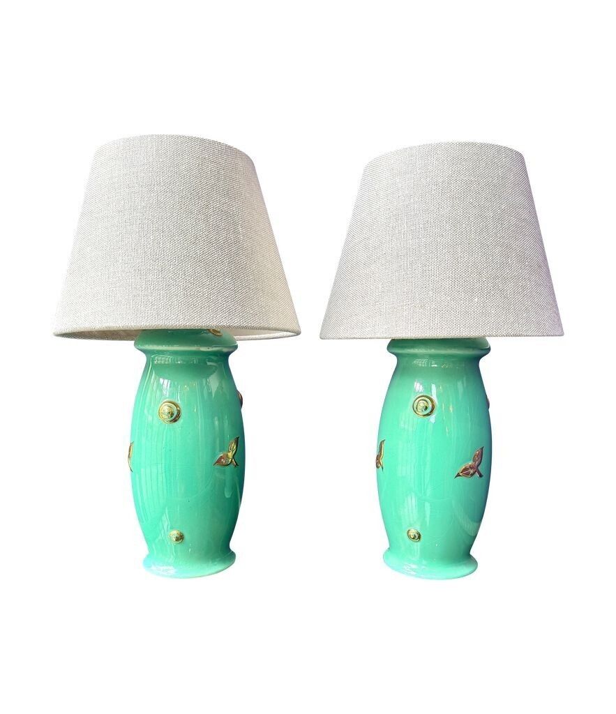A Lovely Pair Of 1930s Royal Staffordshire Lamps By Clarice Cliff photo 1100.0
