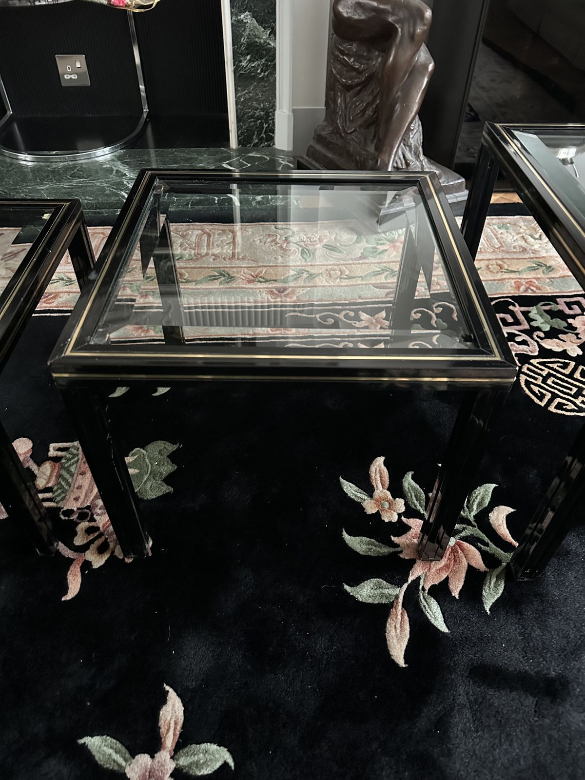 Pierre Vandel Nest Of Three Tables +Matching Coffee Table Rare Together photo buy