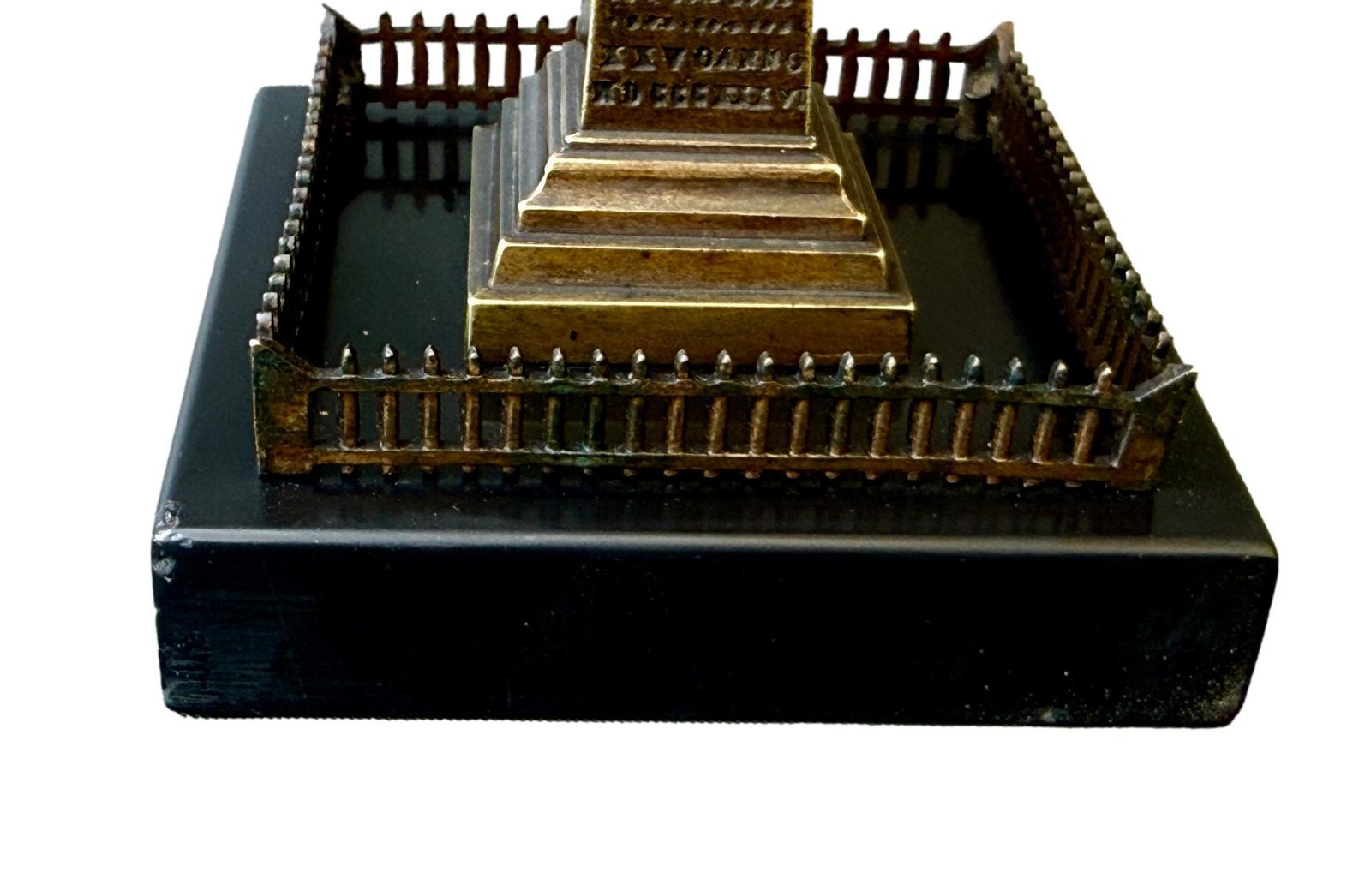 photo furniture Antique 19th Century Bronze Louxor Obelisk, Souvenir Of Paris, Egyptian Revival Decor