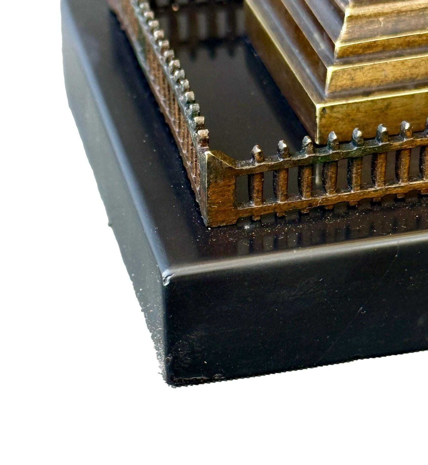 photo buy Antique 19th Century Bronze Louxor Obelisk, Souvenir Of Paris, Egyptian Revival Decor