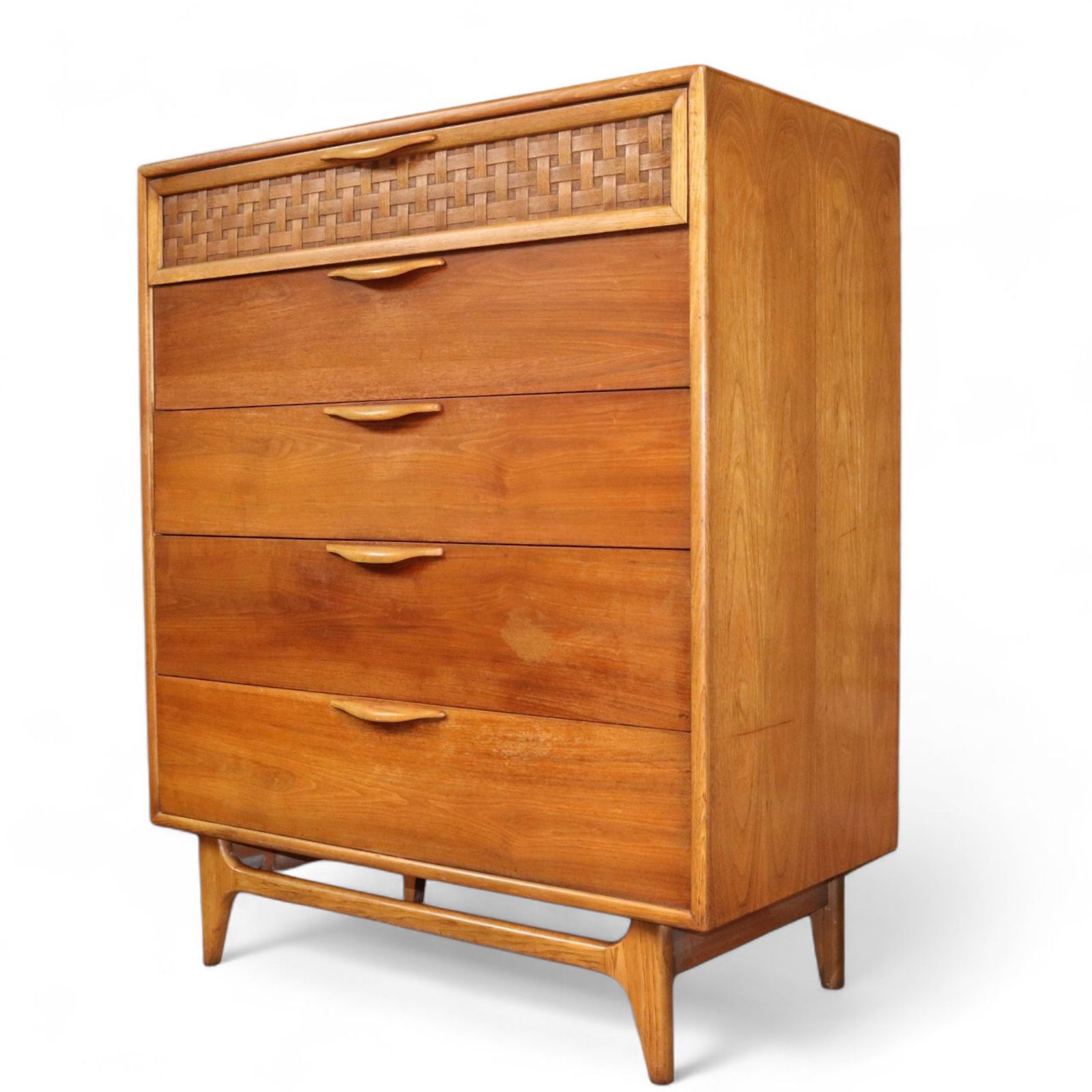 Rare Mid Century Lane ' Perception ' Large Teak Chest Of Drawers