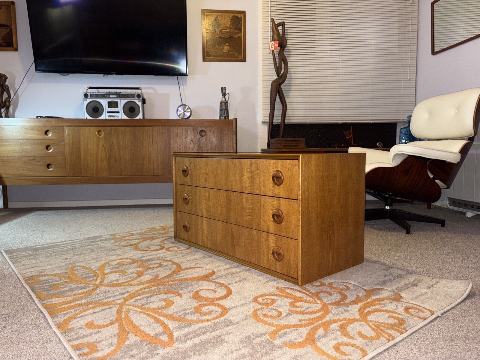 Staples Ladderax Teak Chest Of Drawers Danish Style Mcm G Plan Era Retro photo furniture