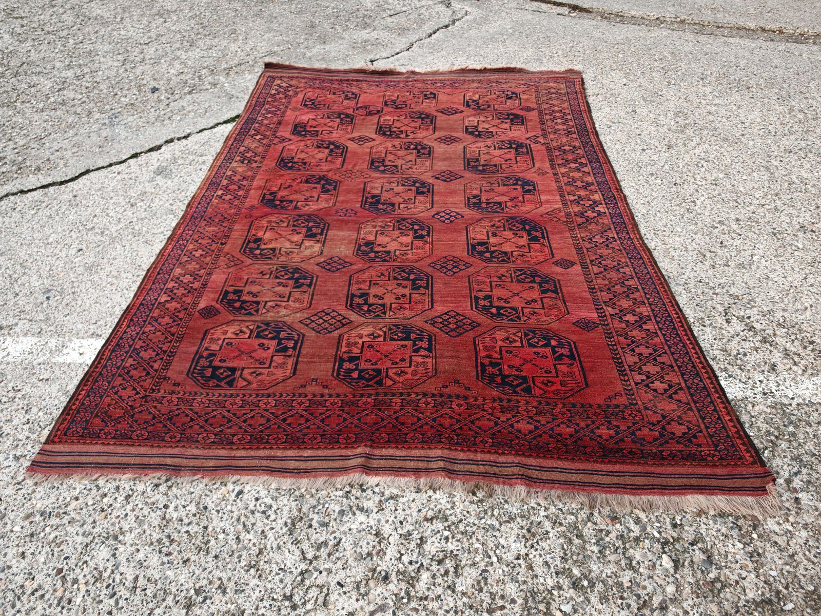 Antique Turkmen Ersari Rug, Hand Knotted In 100% Wool, Afghanistan 1920s photo furniture