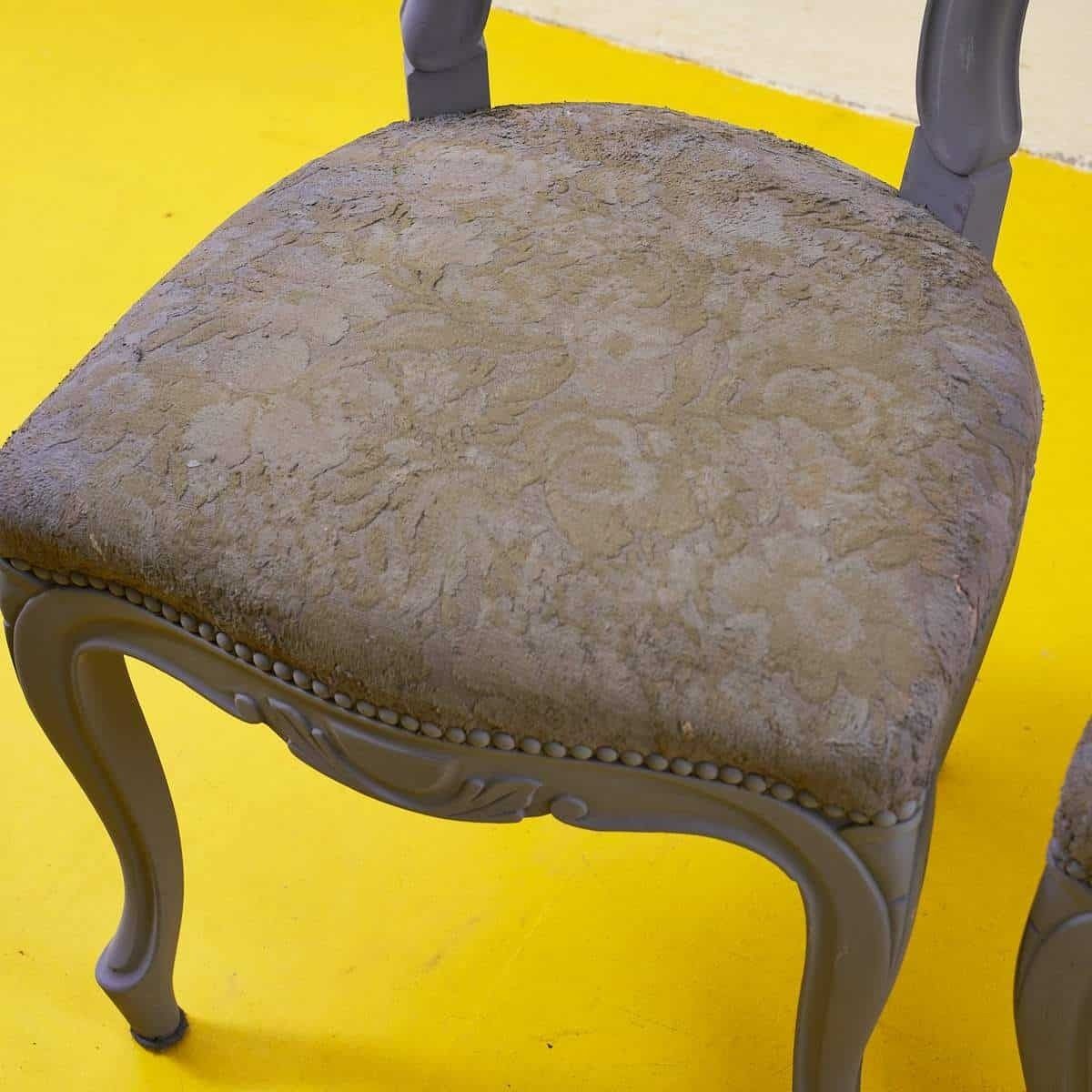 Elegant Vintage Chairs With Fabric Upholstery From The 1940s, 3 Pieces photo buy