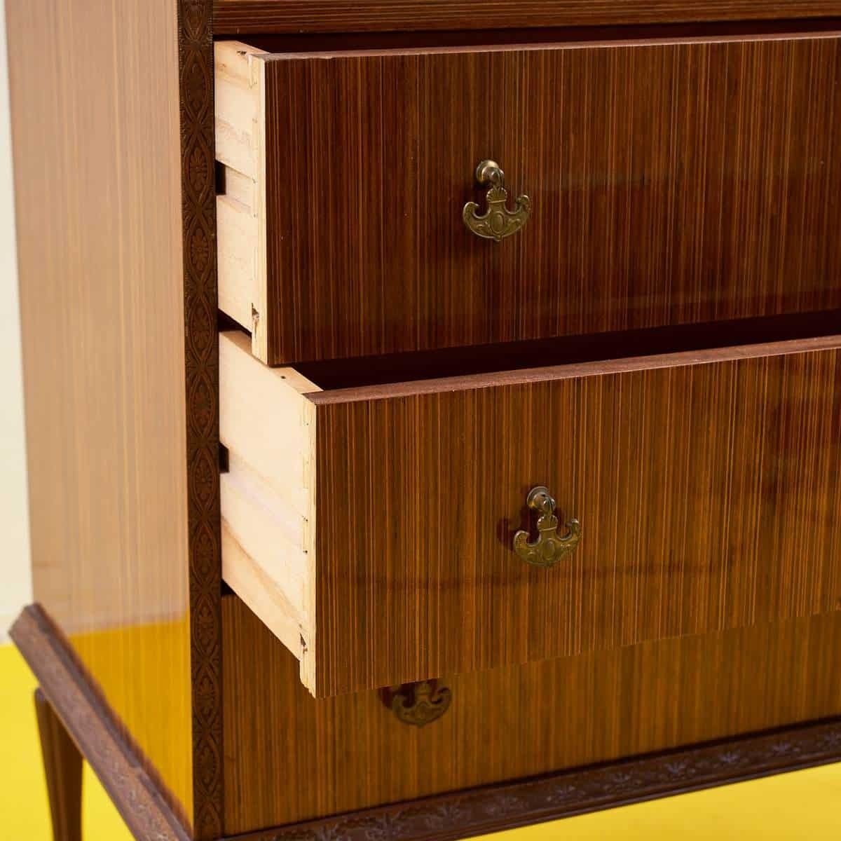 Elegant Vintage Wooden Cabinet From The 1950s photo vinterior