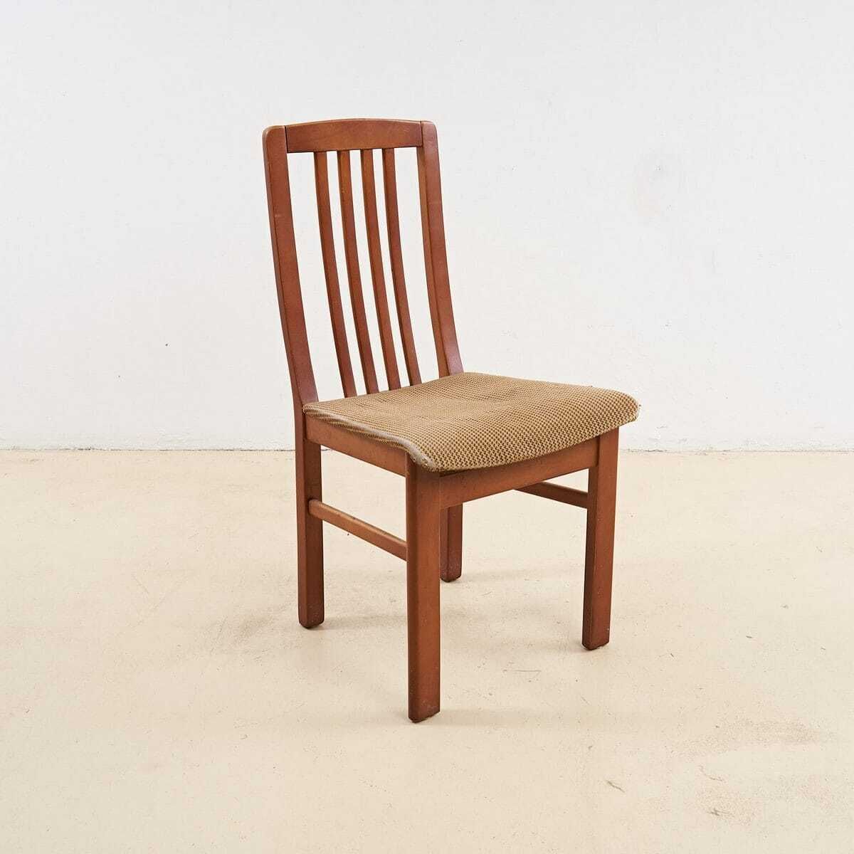 Simple Wooden Chair With Padded Seat