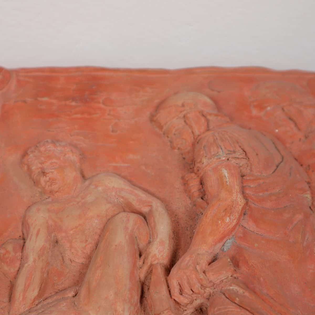 Pair Of Terracotta Bas Reliefs Of Sacred Art photo vinterior