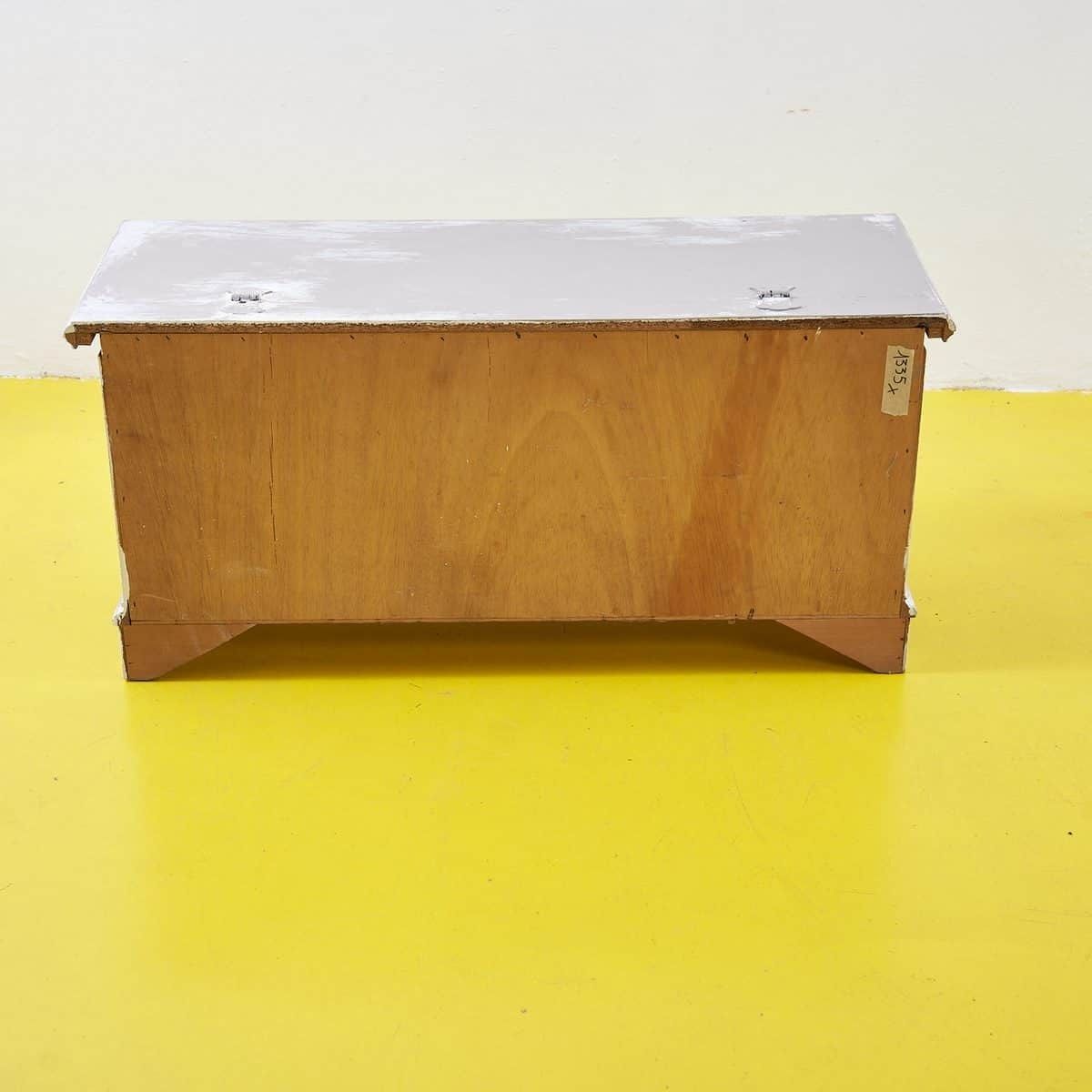 Vintage Baule Chest In Chipboard Wood