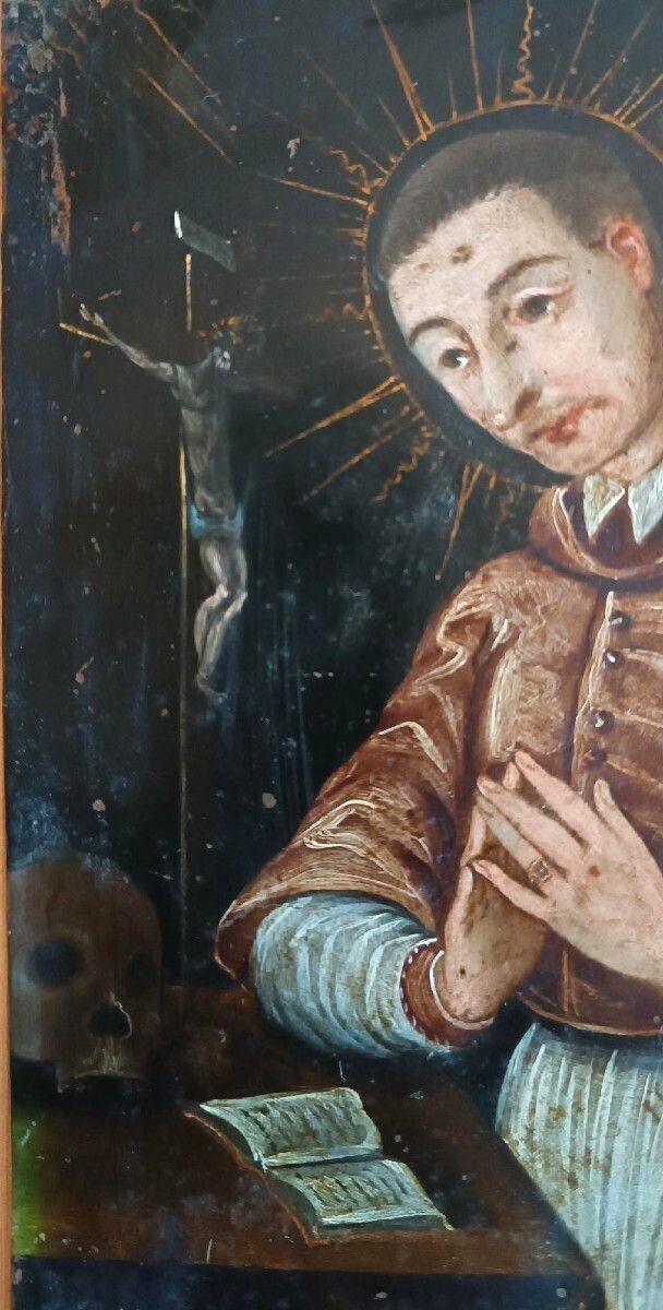 Antique Painting On Copper   Saint Charles Borromea   Italian School, 17th Century photo buy
