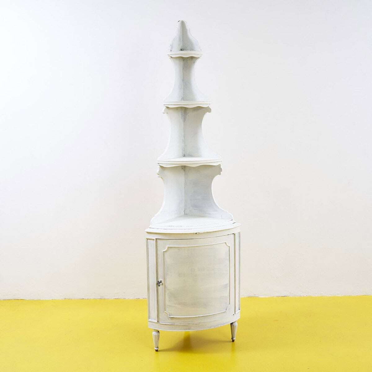 Elegant Wooden Column Cabinet, 1920s photo furniture