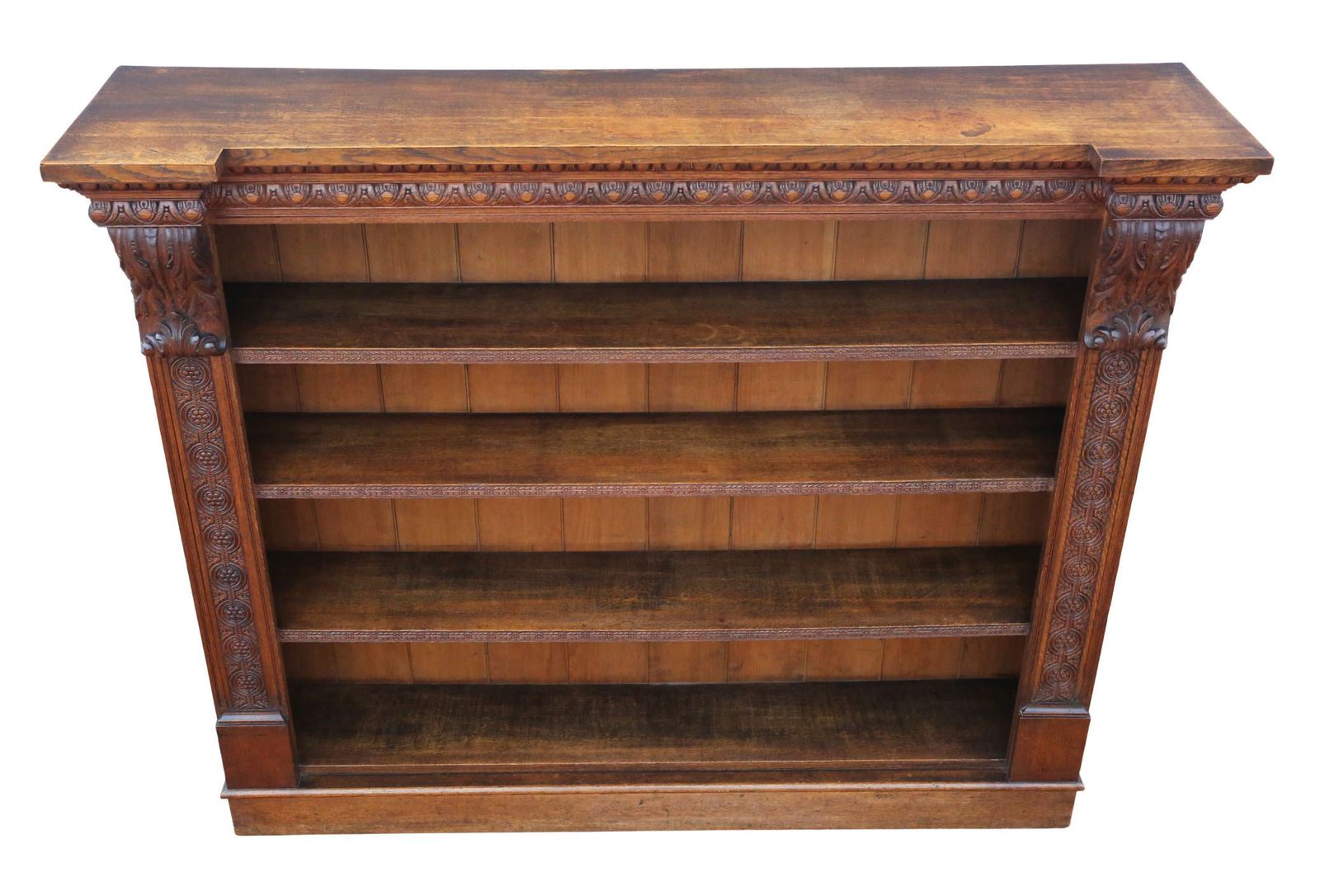 Antique 19th Century Large Carved Oak Bookcase – Fine Quality, Country House Style photo Furniture