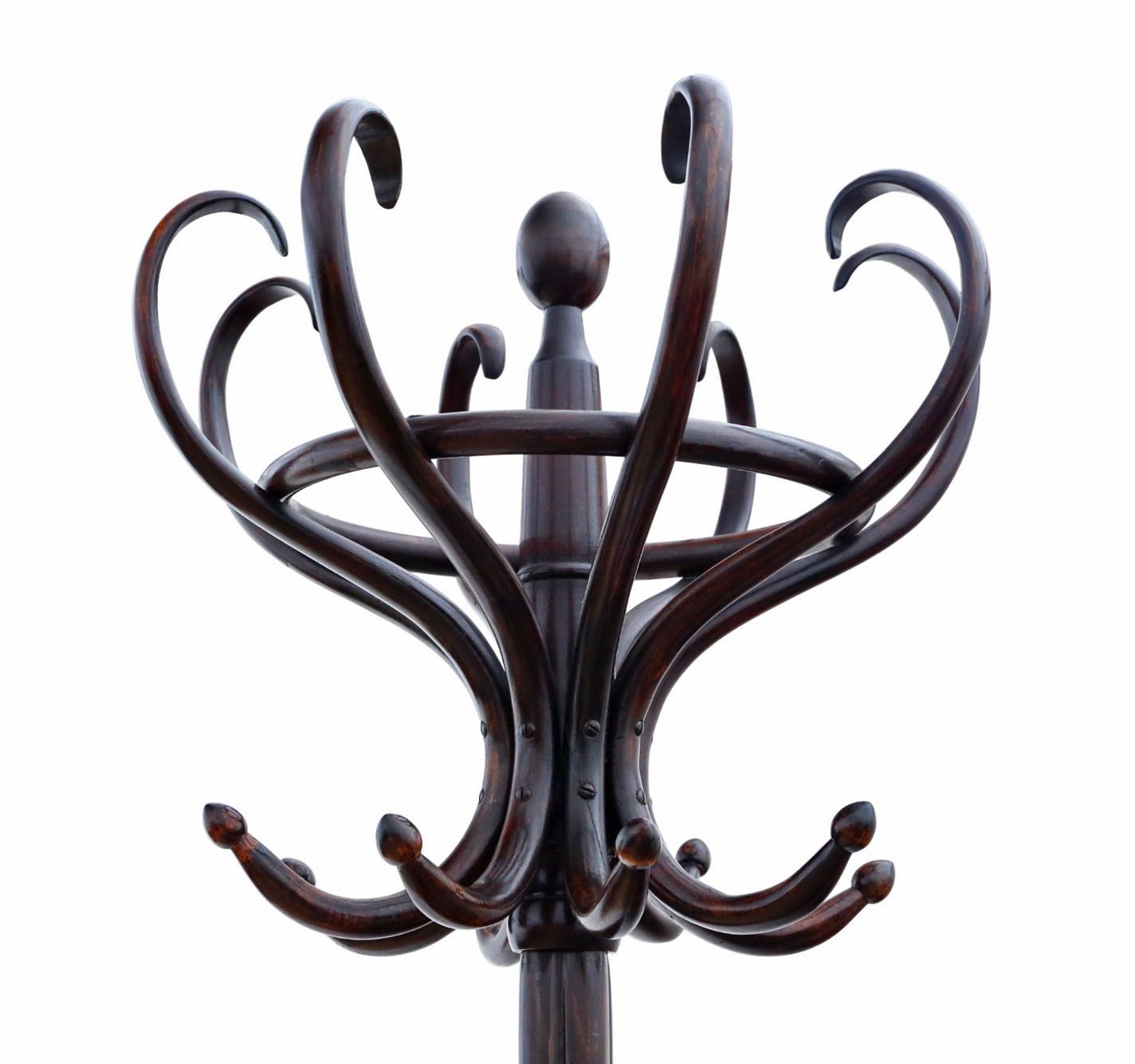 Antique C.1900 Bentwood Hall Stand – Fine Quality For Hats, Coats, Sticks & Umbrellas photo furniture