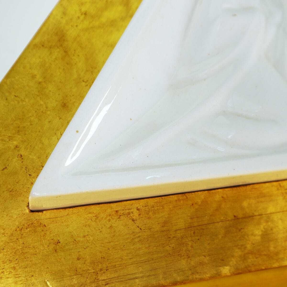 Bas Relief Painting Of The Holy Family In Sphinx Maastricht Ceramic photo Art