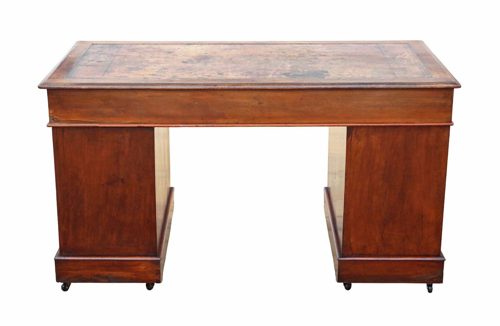 Antique Victorian C.1860 Mahogany Twin Pedestal Writing Desk – Quality Furniture photo vinterior