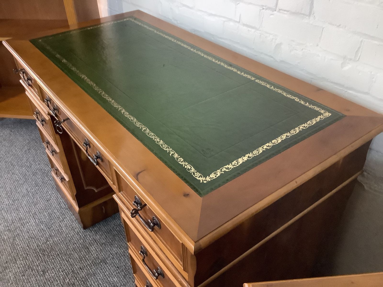 photo buy Edwardian Reproduction Desk And Other Matching Office Furniture.