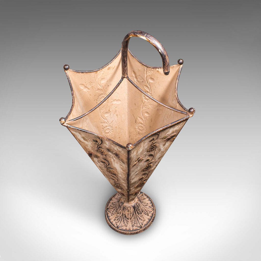 Vintage Umbrella Stand, English, Art Nouveau Revival, Entrance Hall Drip Tray photo vinterior