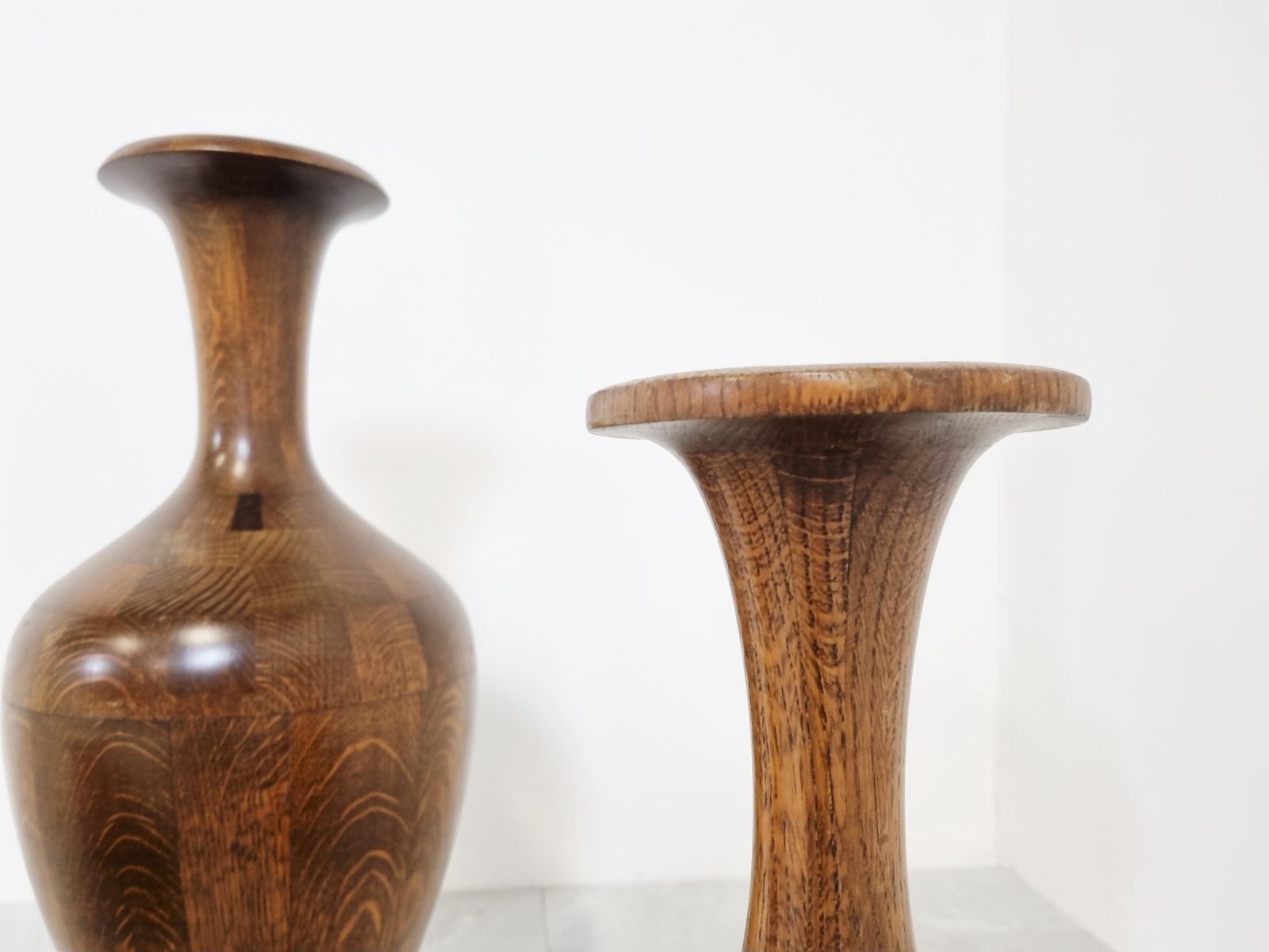 Vintage Wooden Vases By Maurice Bonami, Set Of 3, 1970s photo Home Decor