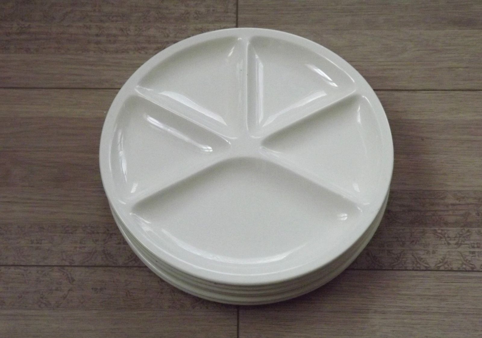 Lot de 6 assiettes à fondue vintage Le Creuset - années 1960/70 - Made In France photo furniture