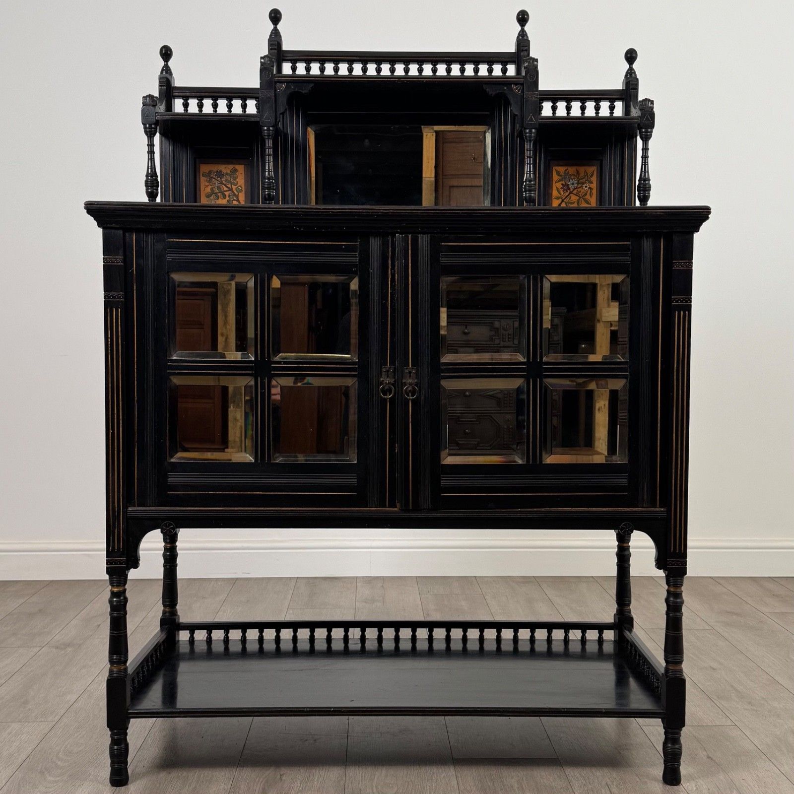 Antique 19th Century Ebonised Aesthetic Movement Cabinet
