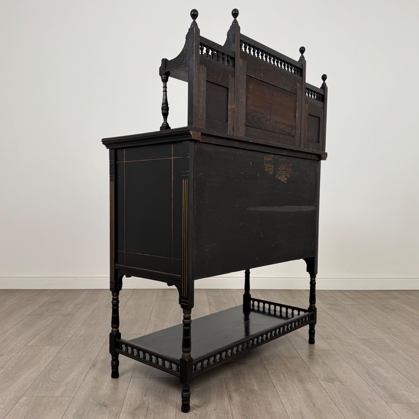 Antique 19th Century Ebonised Aesthetic Movement Cabinet photo 1650.0