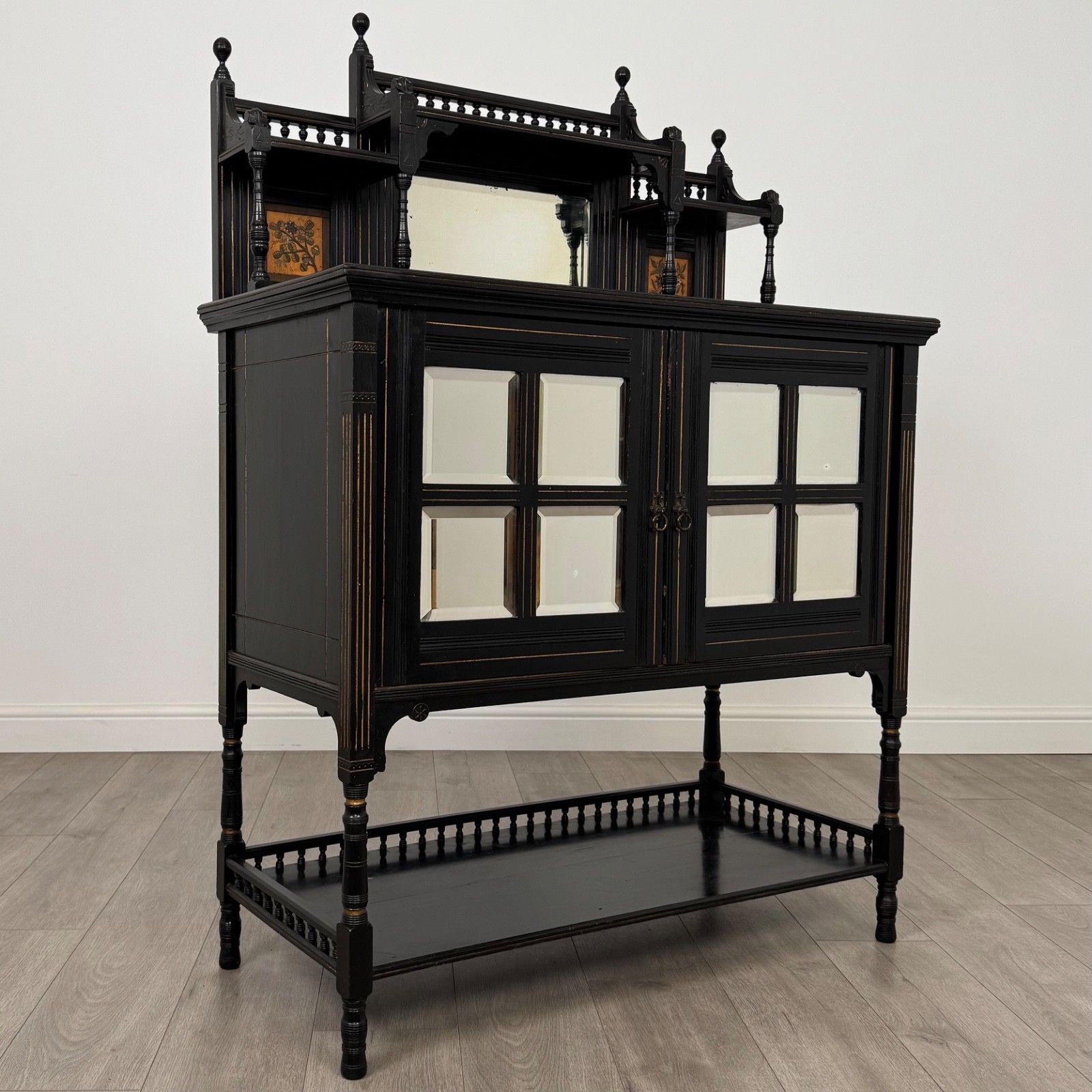 photo furniture Antique 19th Century Ebonised Aesthetic Movement Cabinet