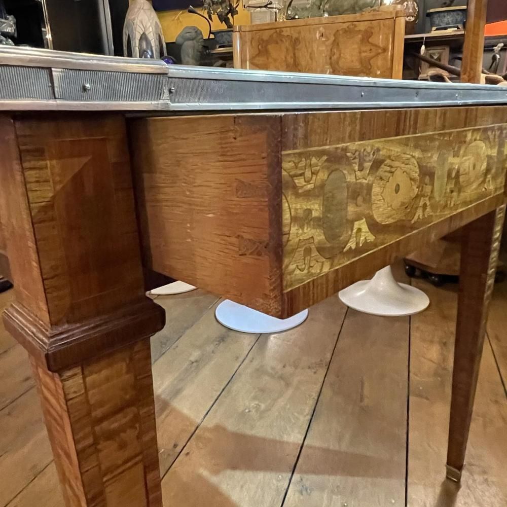 Louis XVI Directoire Inlaid Table / Desk, 19th Century photo vinterior