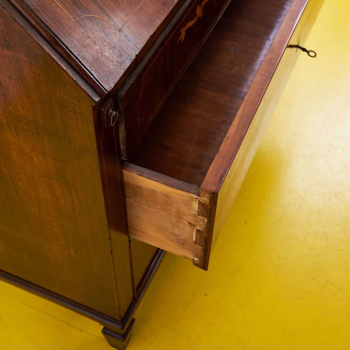 photo for sale Antique Folding Chest Of Drawers With Inlaid Decorations